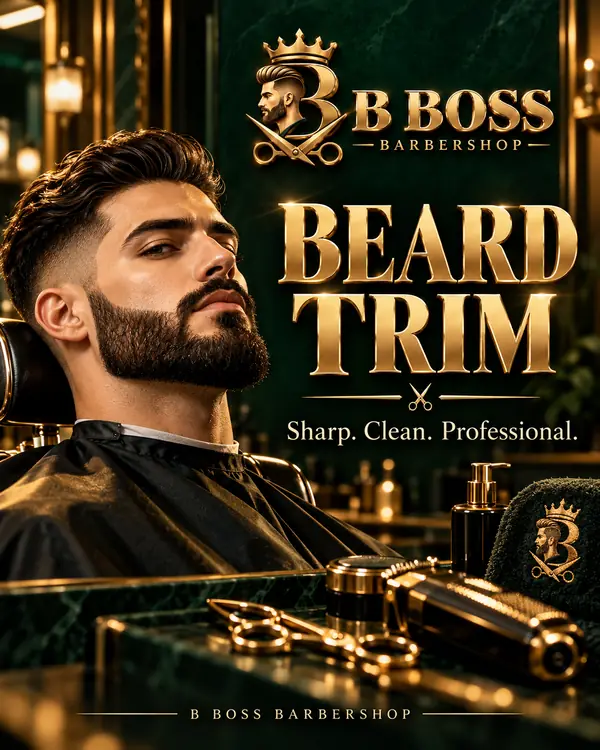 Beard trim promo: sharp, clean, professional